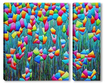 Модульная картина Аромат цветущего луга