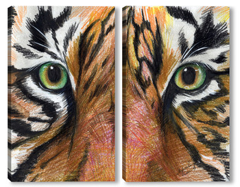 Модульная картина Глаза тигра