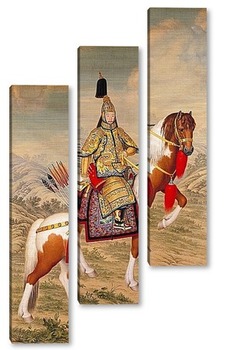 Модульная картина Император Цяньлун в костюме всадника