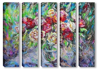 Модульная картина Круглова Светлана. "Розы карамель"