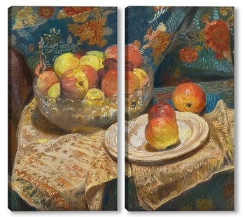 Модульная картина Натюрморт с яблоками, 1912