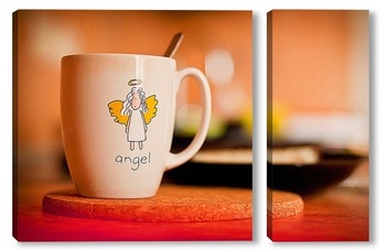 Модульная картина Чашка с ангелом