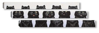 Модульная картина Пять черных кошек