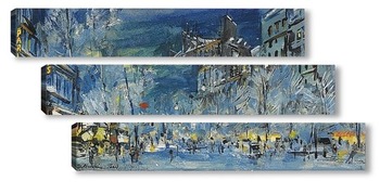 Модульная картина Париж зимой