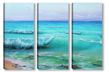 Модульная картина Морской пейзаж "Волны на море"