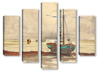 Модульная картина Пляжная сцена из Фаноэ
