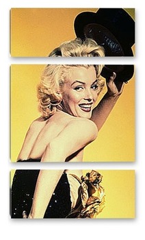 Модульная картина Монро в фильме"Джентельмены предпочитают блондинок".