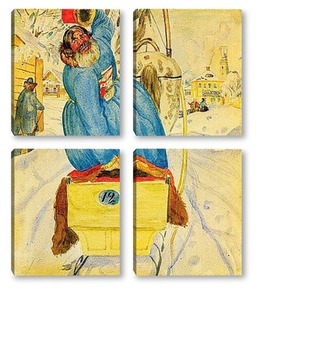 Модульная картина Извозчик . 1920-1922