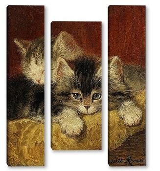Модульная картина Два котёнка