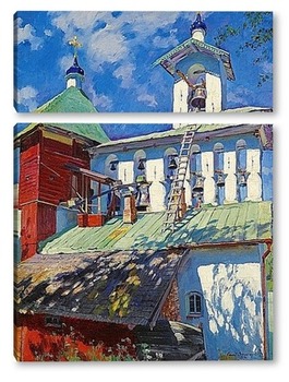 Модульная картина Звонница Псково-Печерского монастыря