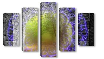 Модульная картина Портал в лес