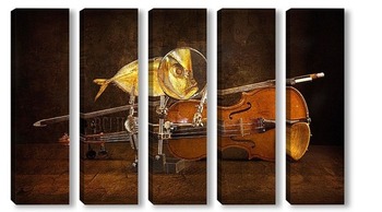 Модульная картина Вомер и скрипка