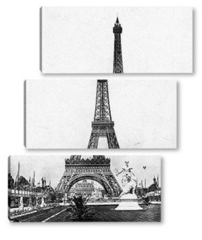 Модульная картина Эйфелева башня на Всемирной выставке,1890-е.