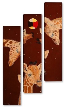 Модульная картина Африка. Жирафы
