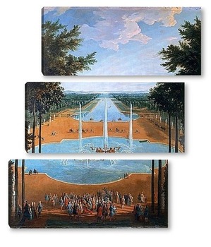 Модульная картина Фонтан Аполлона и большой канал в Версале