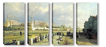 Модульная картина Вид Московского Кремля