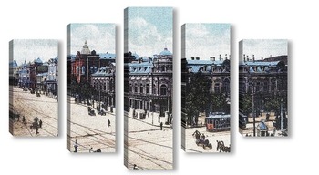 Модульная картина Таганрогский проспект в цвете (детали) 1910  –  1911
