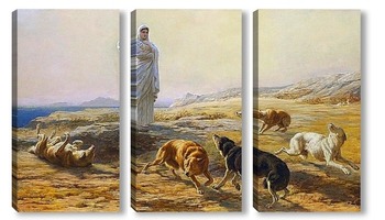 Модульная картина Афина Паллада и собаки пастуха
