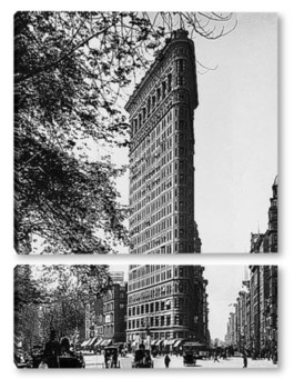 Модульная картина \"Flatiron Building\"в Нью-Йорке.
