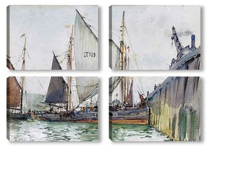 Модульная картина Плавающие суда и морская сцена