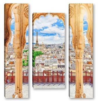 Модульная картина Панорамный вид на Париж