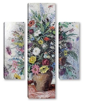 Модульная картина Натюрморт с вазой со цветами