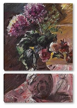 Модульная картина Хризантемы и розы
