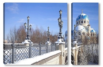 Модульная картина Храм Живоначальной Троицы в Борисове