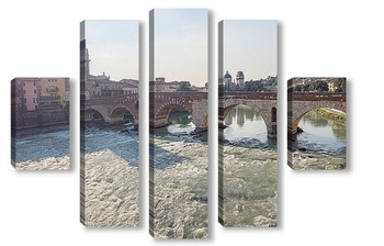 Модульная картина Мост Петра в Вероне