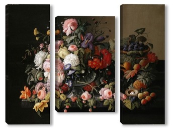 Модульная картина Цветы и  фрукты