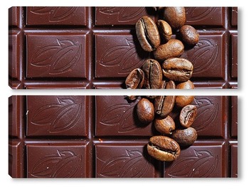 Модульная картина кофе и шоколад
