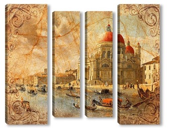 Модульная картина Венеция. Сепия