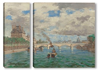 Модульная картина Сена в Париже