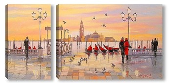 Модульная картина Утренняя Венеция