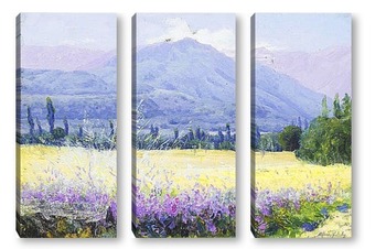 Модульная картина Холмы, поля и люцерны, Чили