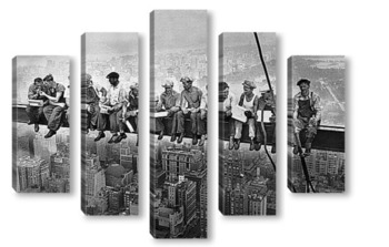 Модульная картина Обед над Мантхэттеном