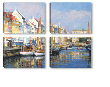 Модульная картина Новая Гавань в Копенгагене