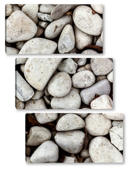 Модульная картина Белые речные камни 