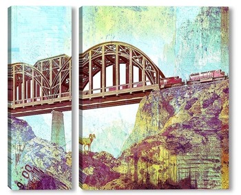 Модульная картина Ретро мост