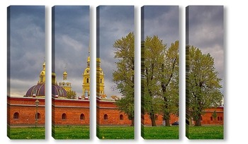 Модульная картина Петропавловская крепость. Санкт - Петербург