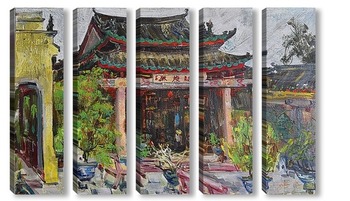 Модульная картина Храм в Хояне.
