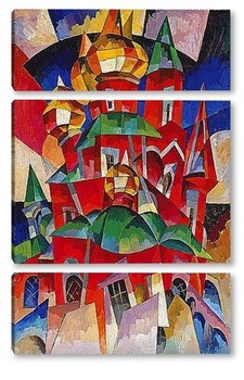 Модульная картина Красная церковь