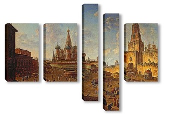 Модульная картина Красная площадь в Москве