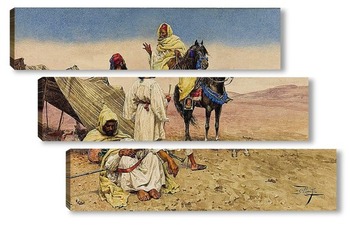 Модульная картина Кочевники в пустыне
