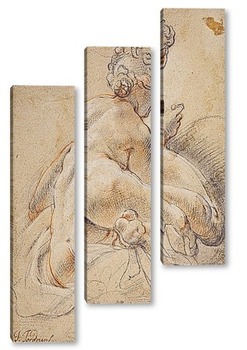 Модульная картина Сидящая обнаженная, 1601