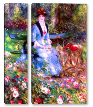 Модульная картина Дама с розами