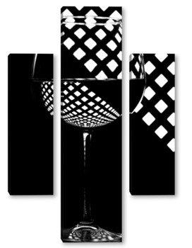 Модульная картина Чёрно-белый этюд со стеклом