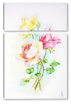 Модульная картина Три розы
