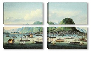 Модульная картина Гавань Гонконга и города Виктория