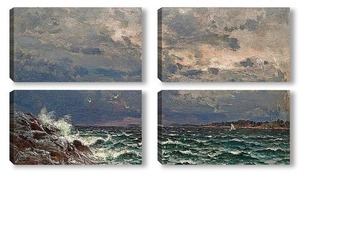 Модульная картина Бурное море